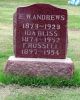 Headstone for Edward Andrews , Ida Bliss, and Frank Andrews